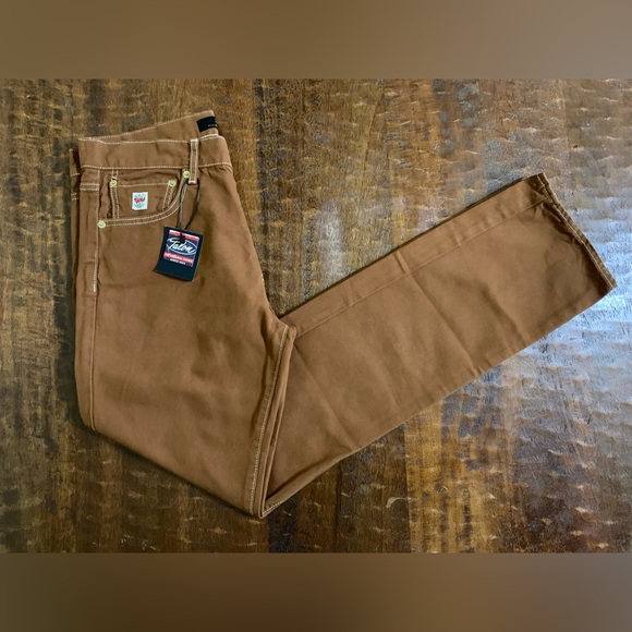 NWT Zara Man Men’s Size 31x Eathtone Color Textured Weave Trousers - Picture 6 of 14